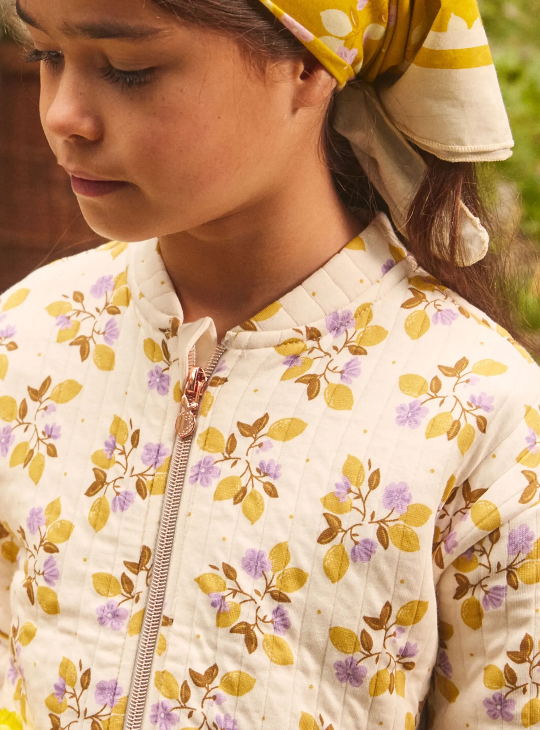 Sergent Major Pull, Gilet & Cardigan-Teddy à fleurs en tubique