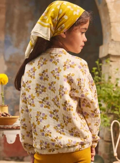 Sergent Major Pull, Gilet & Cardigan-Teddy à fleurs en tubique