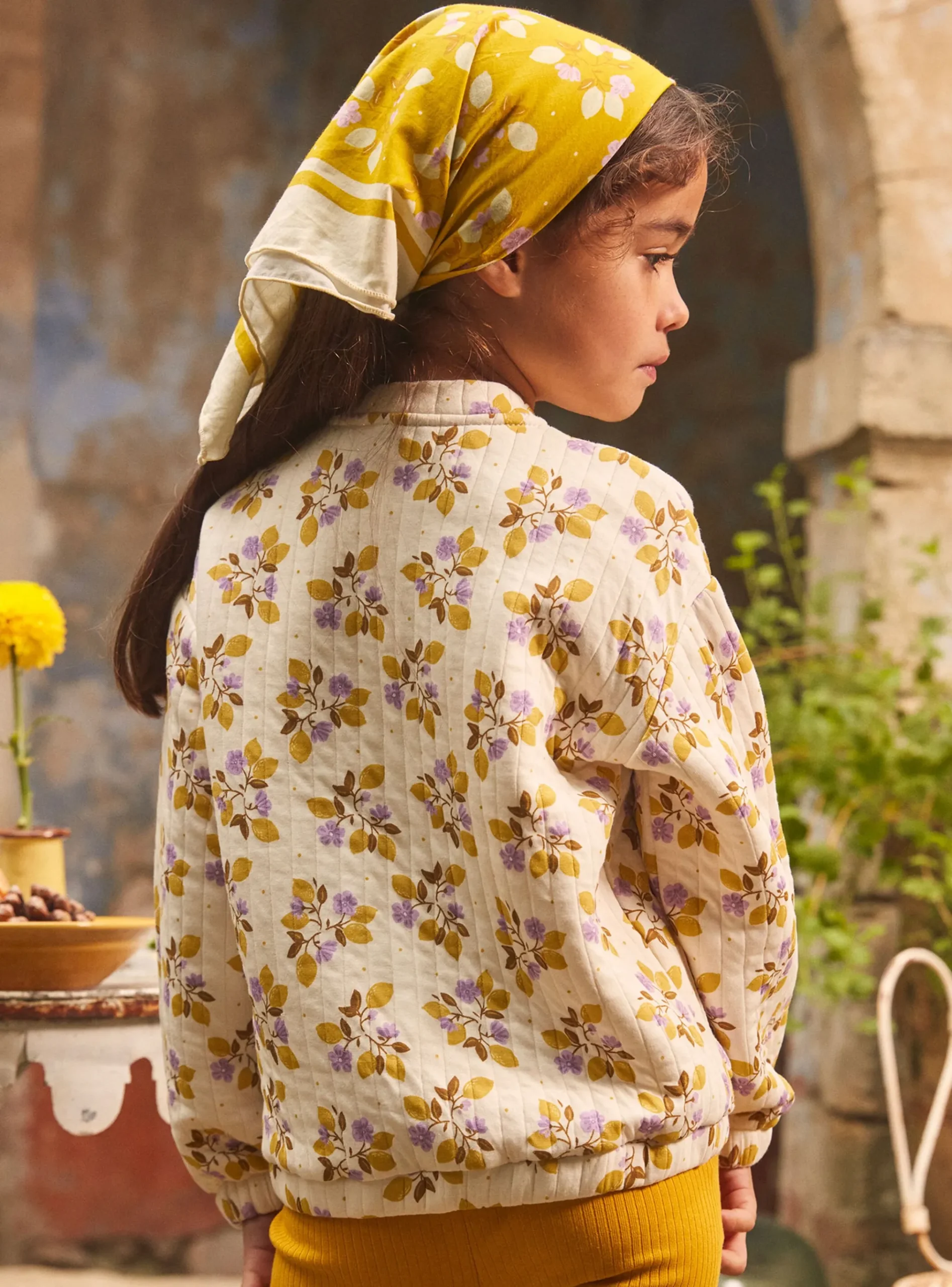 Sergent Major Pull, Gilet & Cardigan-Teddy à fleurs en tubique