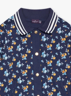 Sergent Major Pull, Gilet & Cardigan-Teddy bleu marine &agrave; imprim&eacute; fleuri