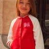 Sergent Major Pull, Gilet & Cardigan-Teddy rouge et blanc en tubic