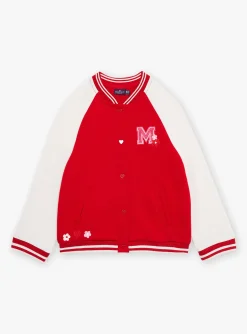 Sergent Major Pull, Gilet & Cardigan-Teddy rouge et blanc en tubic
