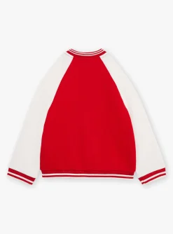Sergent Major Pull, Gilet & Cardigan-Teddy rouge et blanc en tubic