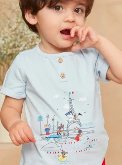 Sergent Major Chemise, T-shirt & Polo-Tee Shirt Bleu ciel