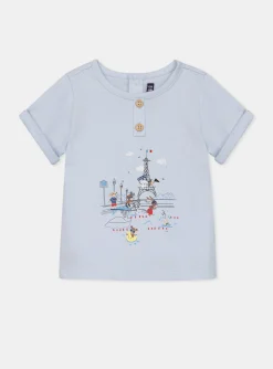 Sergent Major Chemise, T-shirt & Polo-Tee Shirt Bleu ciel