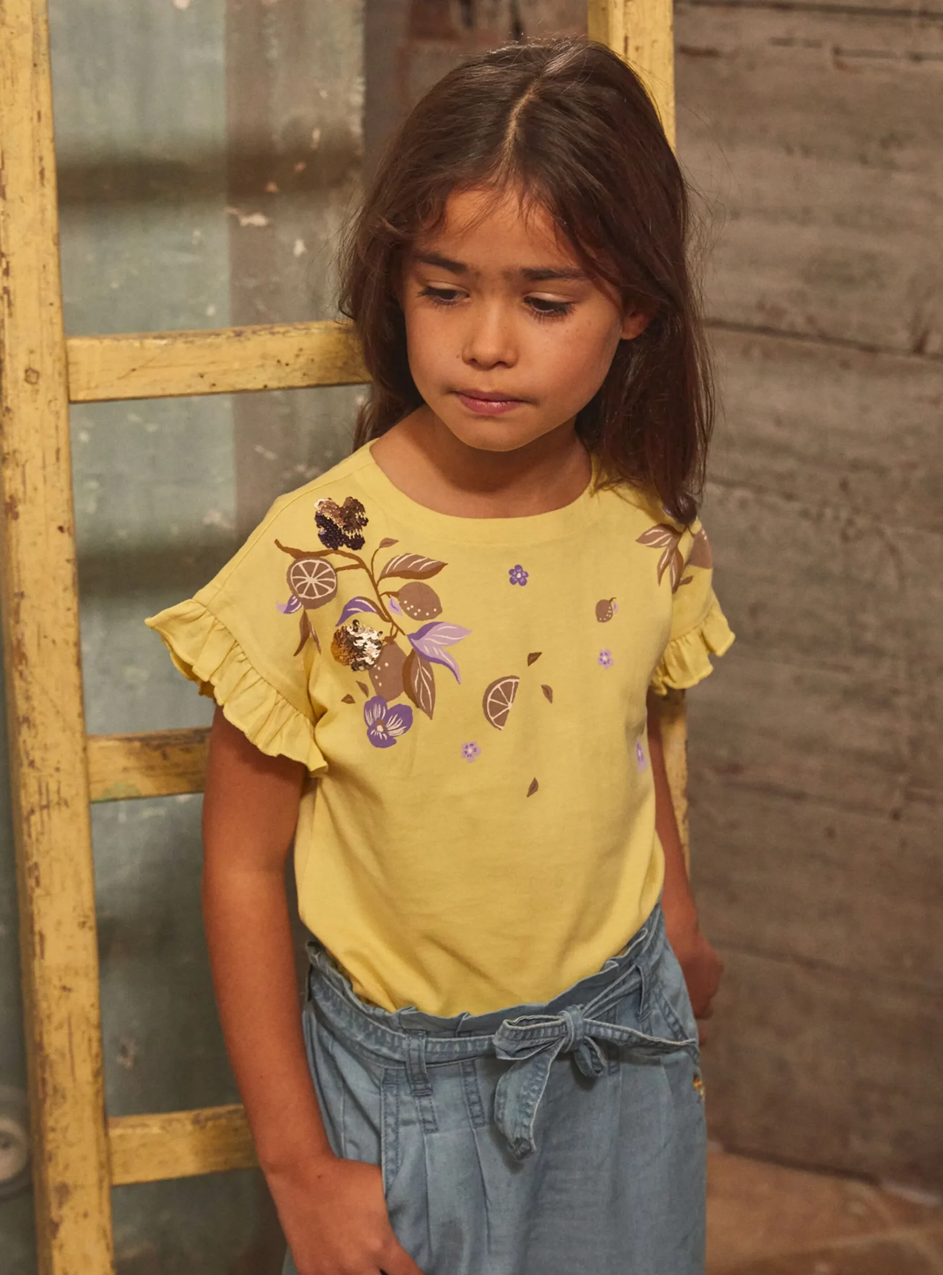 Sergent Major Blouse & T-shirt-Tee Shirt Manches Courtes Jaune