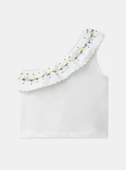 Sergent Major Blouse & T-shirt-Top &Eacute;cru &agrave; Encolure Volant&eacute;e Ivoire