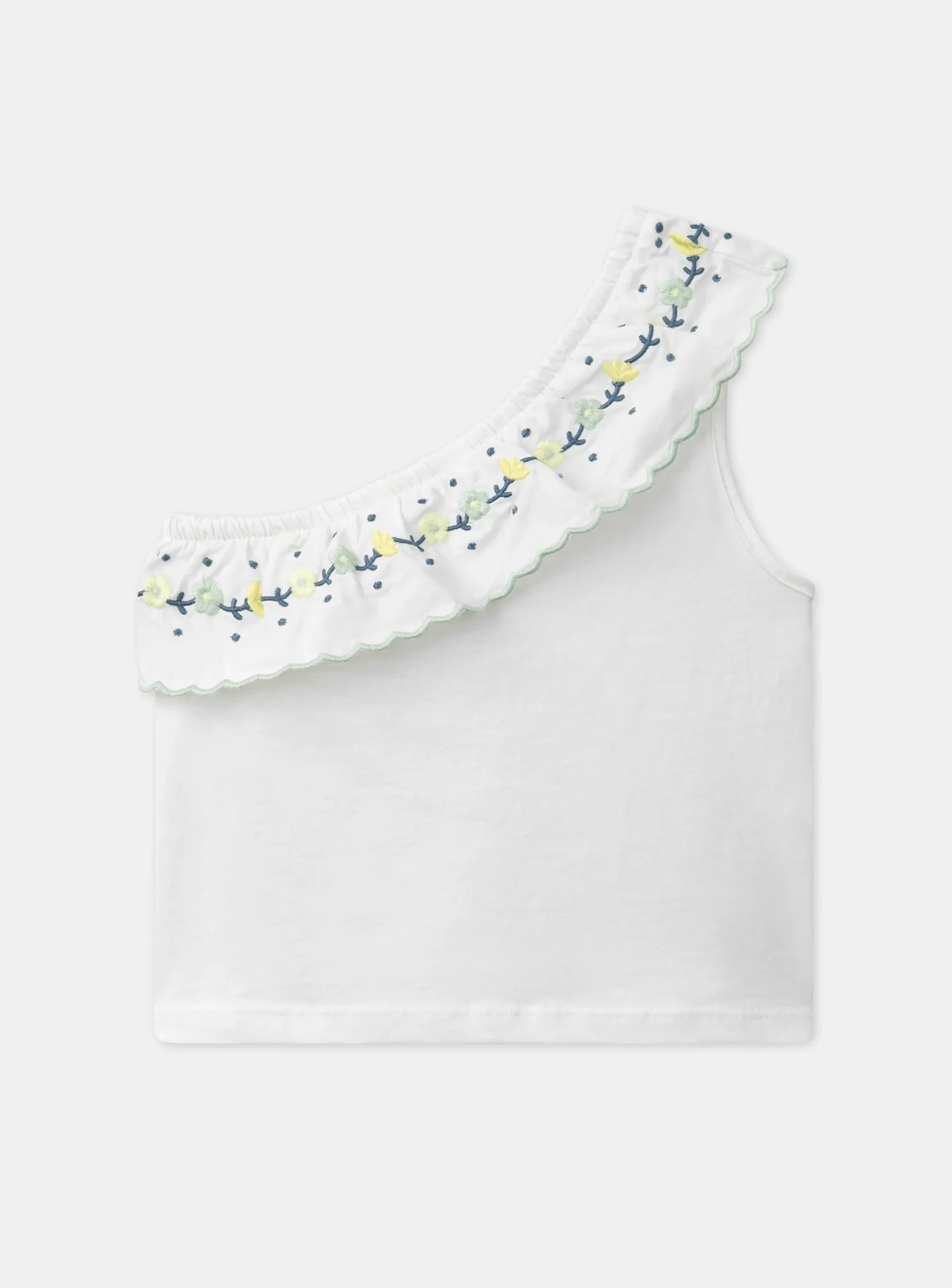 Sergent Major Blouse & T-shirt-Top Écru à Encolure Volantée Ivoire