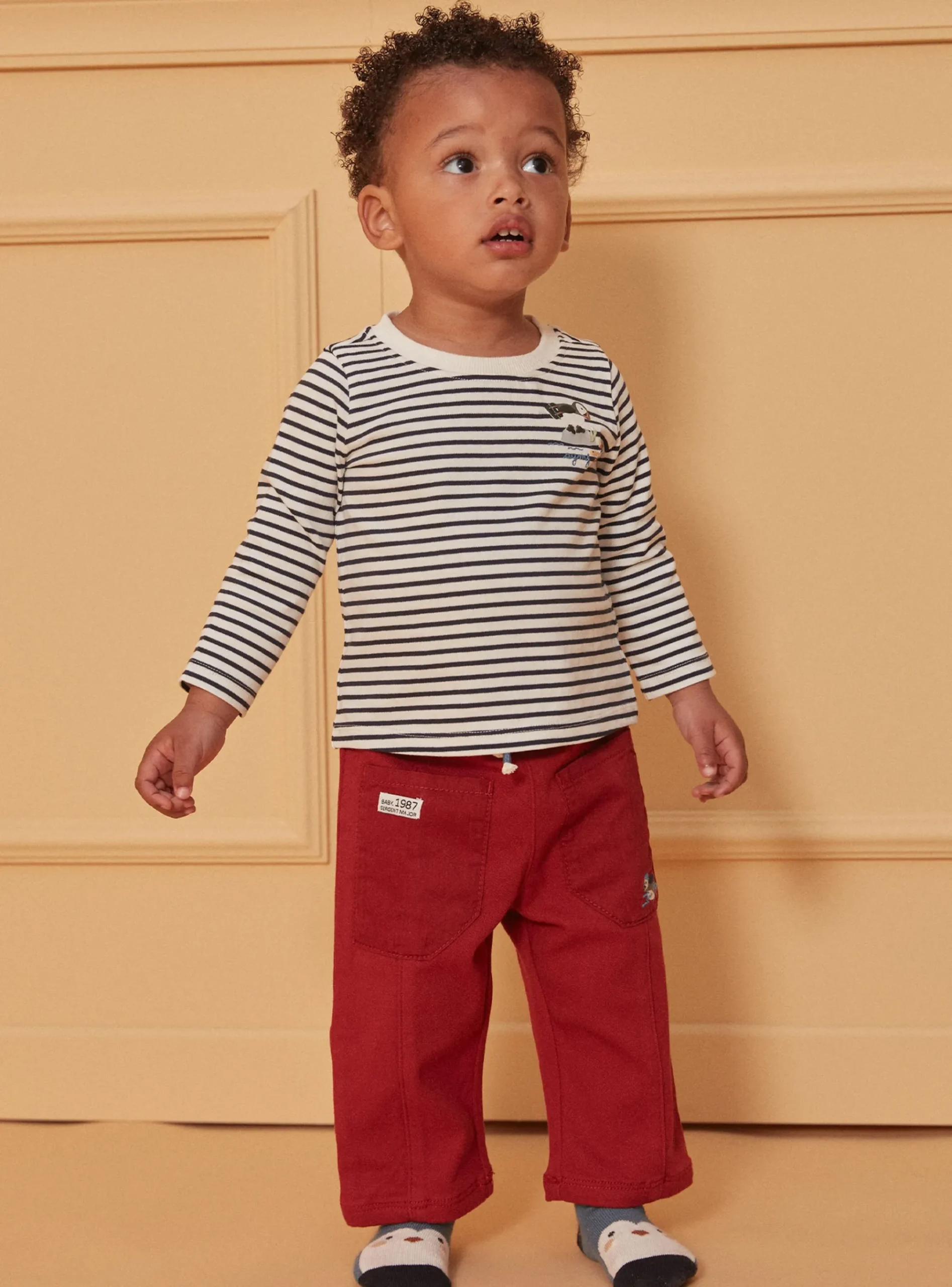 Sergent Major Chemise, T-shirt & Polo-Tshirt à manches longues rayé