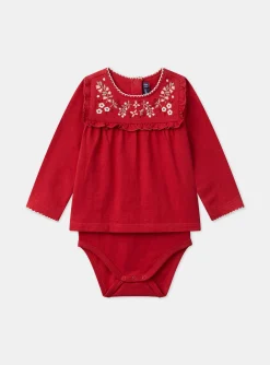 Sergent Major Body-Tshirt &agrave; manches longues body brod&eacute;