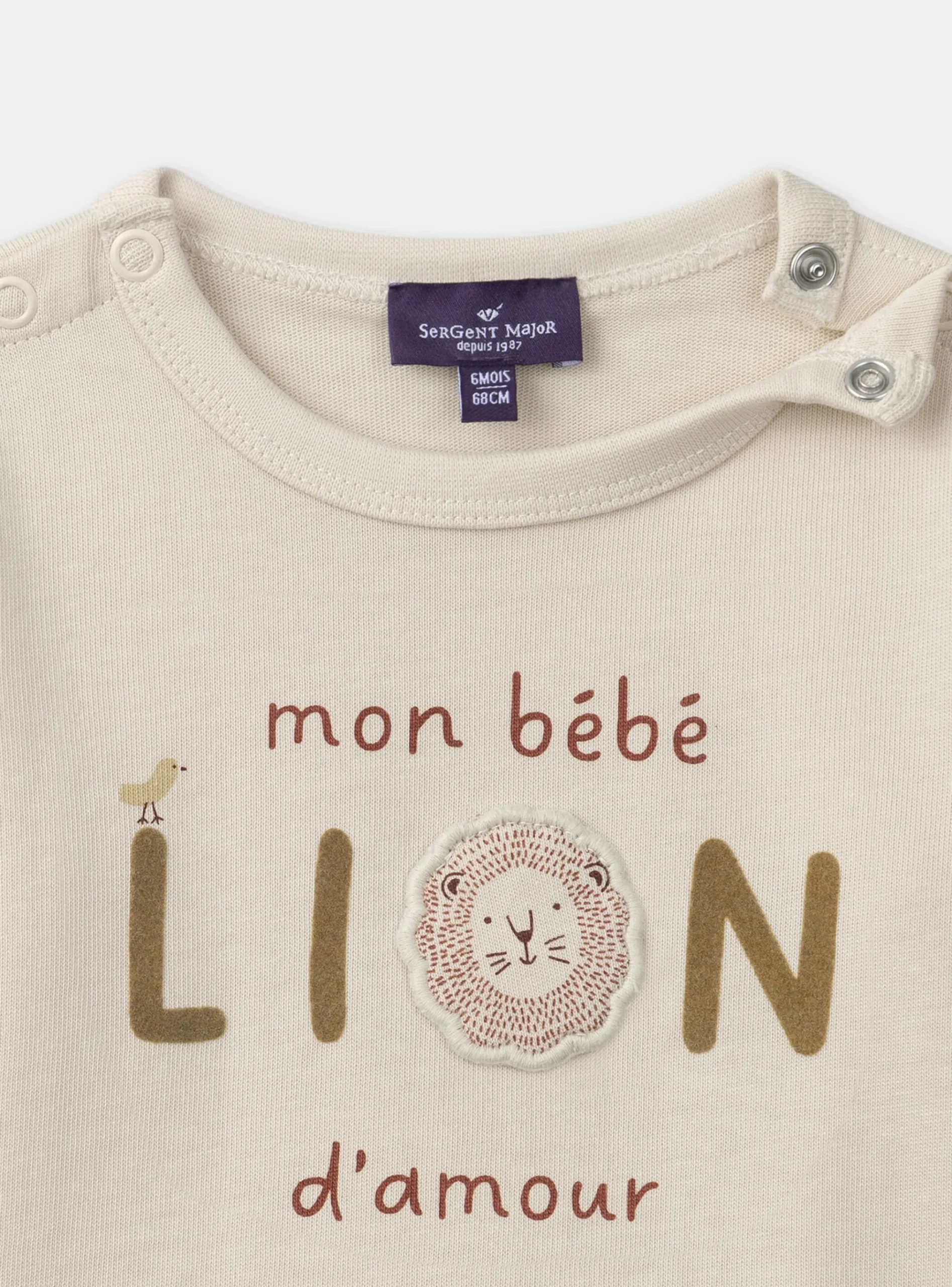 Sergent Major Chemise, T-shirt & Polo-Tshirt à manches longues lion