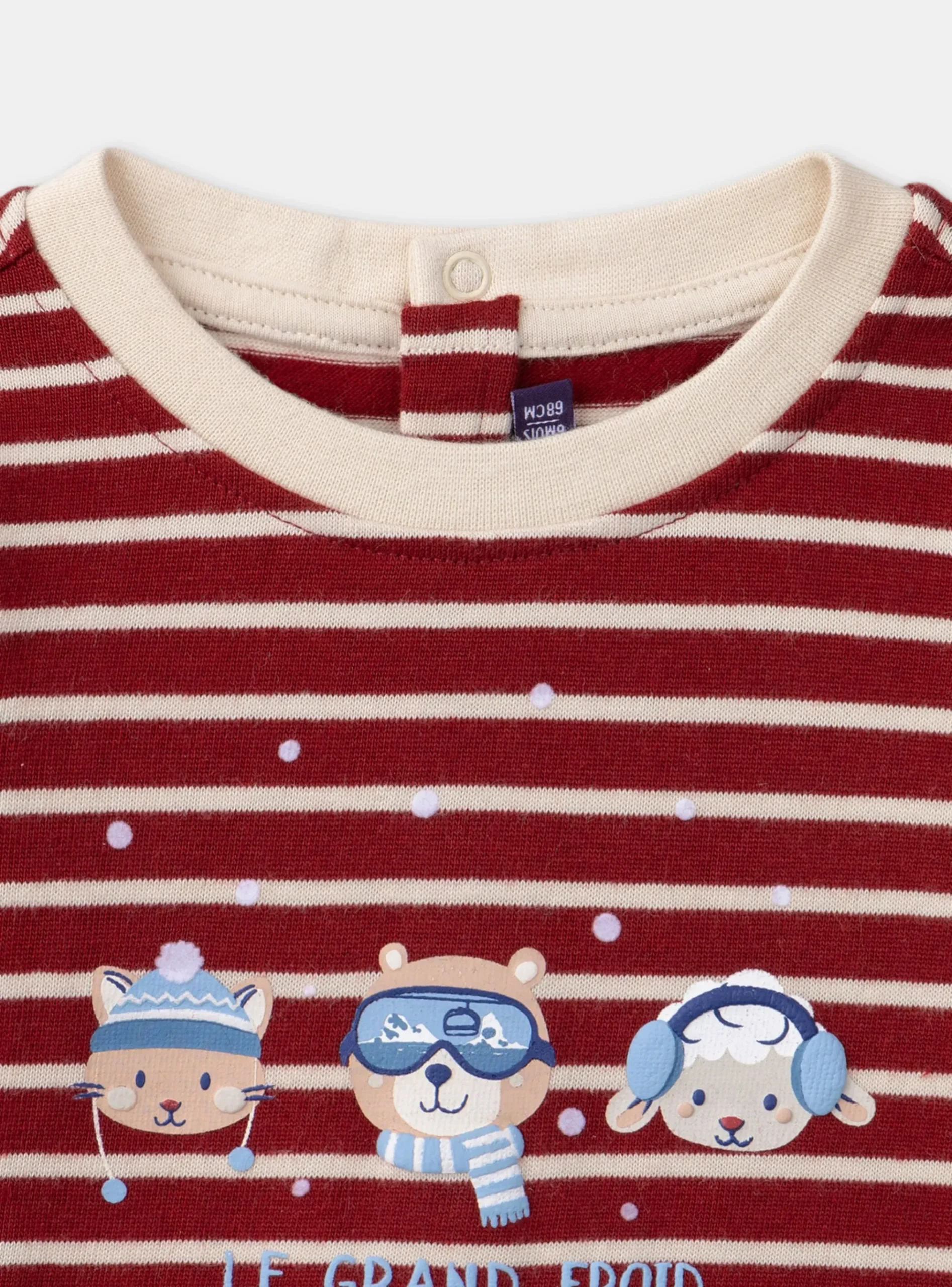 Sergent Major Chemise, T-shirt & Polo-Tshirt à manches longues rayé