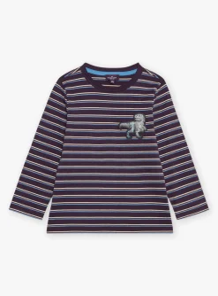 Sergent Major T-shirt & Polo-T-shirt aubergine &agrave; imprim&eacute; &agrave; rayures