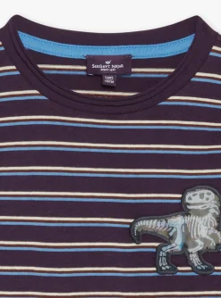Sergent Major T-shirt & Polo-T-shirt aubergine &agrave; imprim&eacute; &agrave; rayures