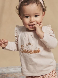 Sergent Major T-shirt & Blouse-T-shirt beige à manches longues