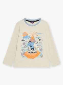 Sergent Major T-shirt & Polo-T-shirt beige &agrave; motif animaux pr&eacute;historiques