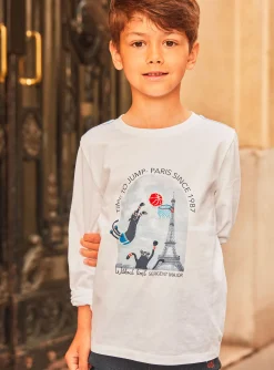 Sergent Major T-shirt & Polo-T-shirt blanc à motifs basket à Paris