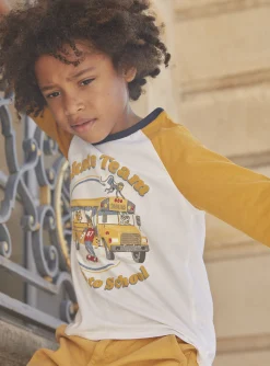 Sergent Major T-shirt & Polo-T-shirt blanc à motif bus scolaire