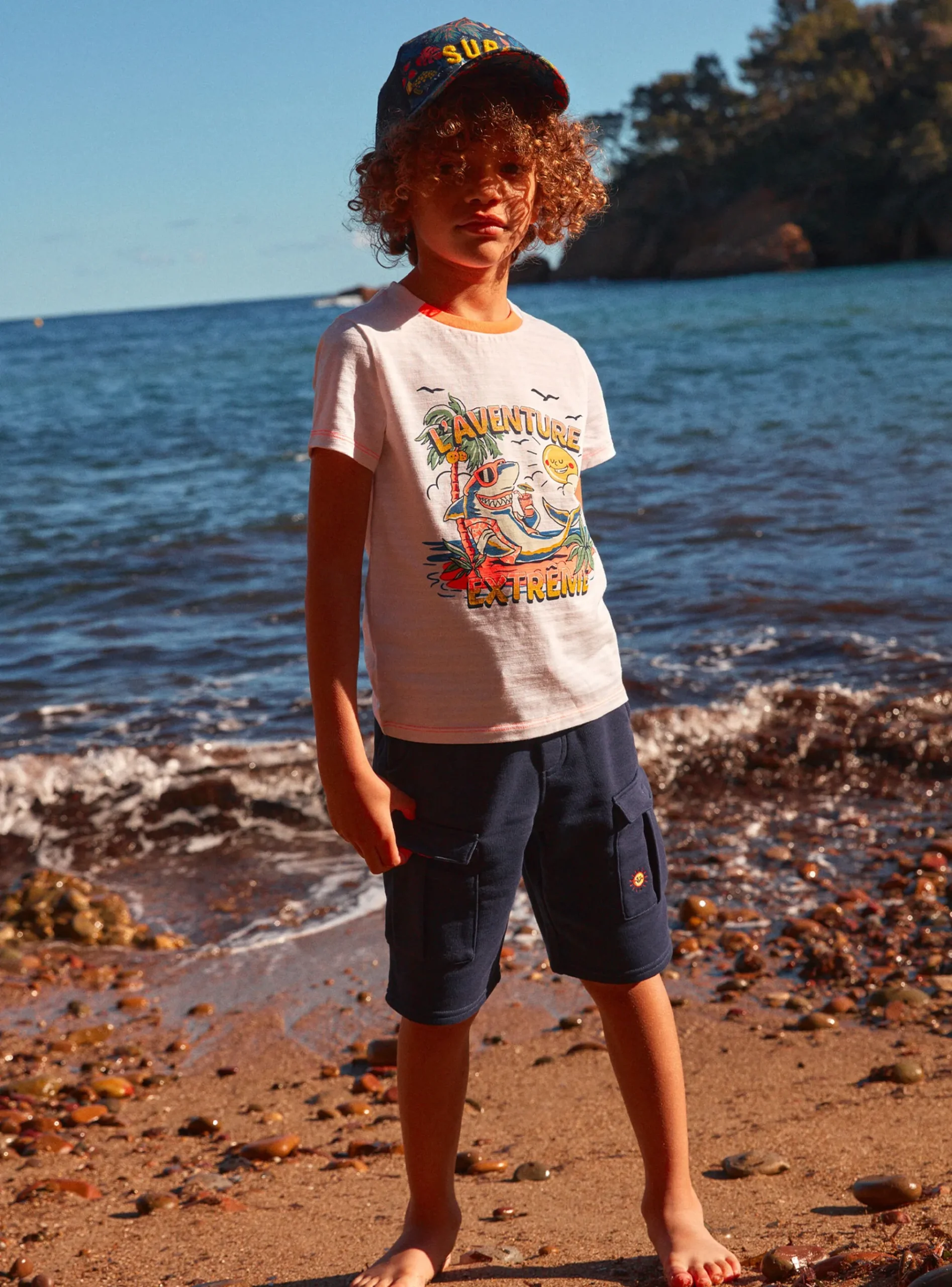 Sergent Major T-shirt & Polo-T-shirt blanc à motif requin en jersey