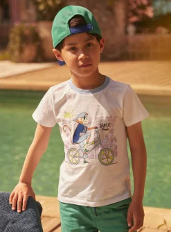 Sergent Major T-shirt & Polo-T-shirt blanc et bleu à manches courtes