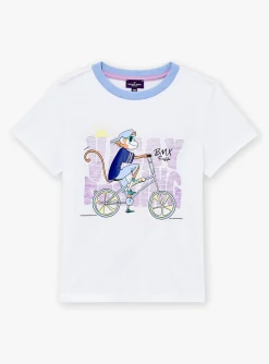 Sergent Major T-shirt & Polo-T-shirt blanc et bleu &agrave; manches courtes