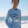 Sergent Major T-shirt & Polo-T-shirt bleu ciel en jersey &agrave; motif blaireau guitariste