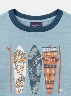Sergent Major T-shirt & Polo-T-shirt bleu décor surf