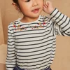Sergent Major Blouse & T-shirt-T-shirt bleu marine &agrave; imprim&eacute; &agrave; rayures