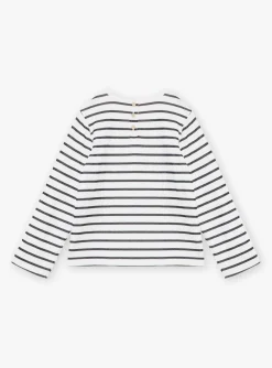 Sergent Major Blouse & T-shirt-T-shirt bleu marine &agrave; imprim&eacute; &agrave; rayures