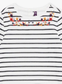Sergent Major Blouse & T-shirt-T-shirt bleu marine &agrave; imprim&eacute; &agrave; rayures