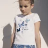 Sergent Major Blouse & T-shirt-T-shirt &eacute;cru &agrave; motifs papillons
