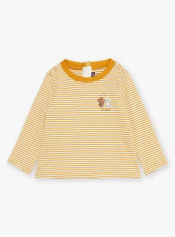Sergent Major Chemise, T-shirt & Polo-T-shirt &eacute;cru &agrave; manches longues &agrave; imprim&eacute; &agrave; rayures