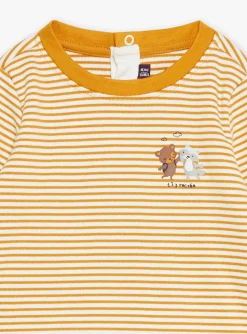 Sergent Major Chemise, T-shirt & Polo-T-shirt &eacute;cru &agrave; manches longues &agrave; imprim&eacute; &agrave; rayures