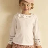 Sergent Major Blouse & T-shirt-T-shirt &eacute;cru brod&eacute;