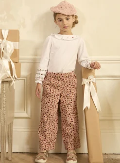 Sergent Major Blouse & T-shirt-T-shirt écru brodé