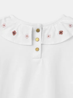 Sergent Major Blouse & T-shirt-T-shirt écru brodé