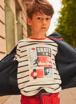 Sergent Major T-shirt & Polo-T-shirt &eacute;cru et noir esprit marini&egrave;re