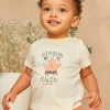 Sergent Major Chemise, T-shirt & Polo-T-shirt en jersey &eacute;cru et orange &agrave; imprim&eacute; &agrave; rayures et &agrave; motifs animaux marins pastels