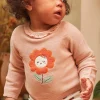 Sergent Major Pull, Gilet & Cardigan-T-shirt en tricot rose tendre
