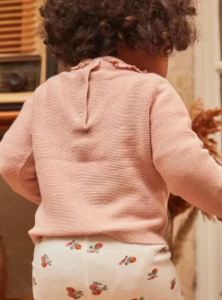 Sergent Major Pull, Gilet & Cardigan-T-shirt en tricot rose tendre