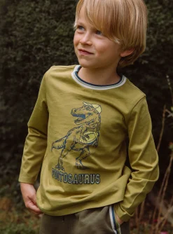 Sergent Major T-shirt & Polo-T-shirt jaune moutarde à motif dinosaure