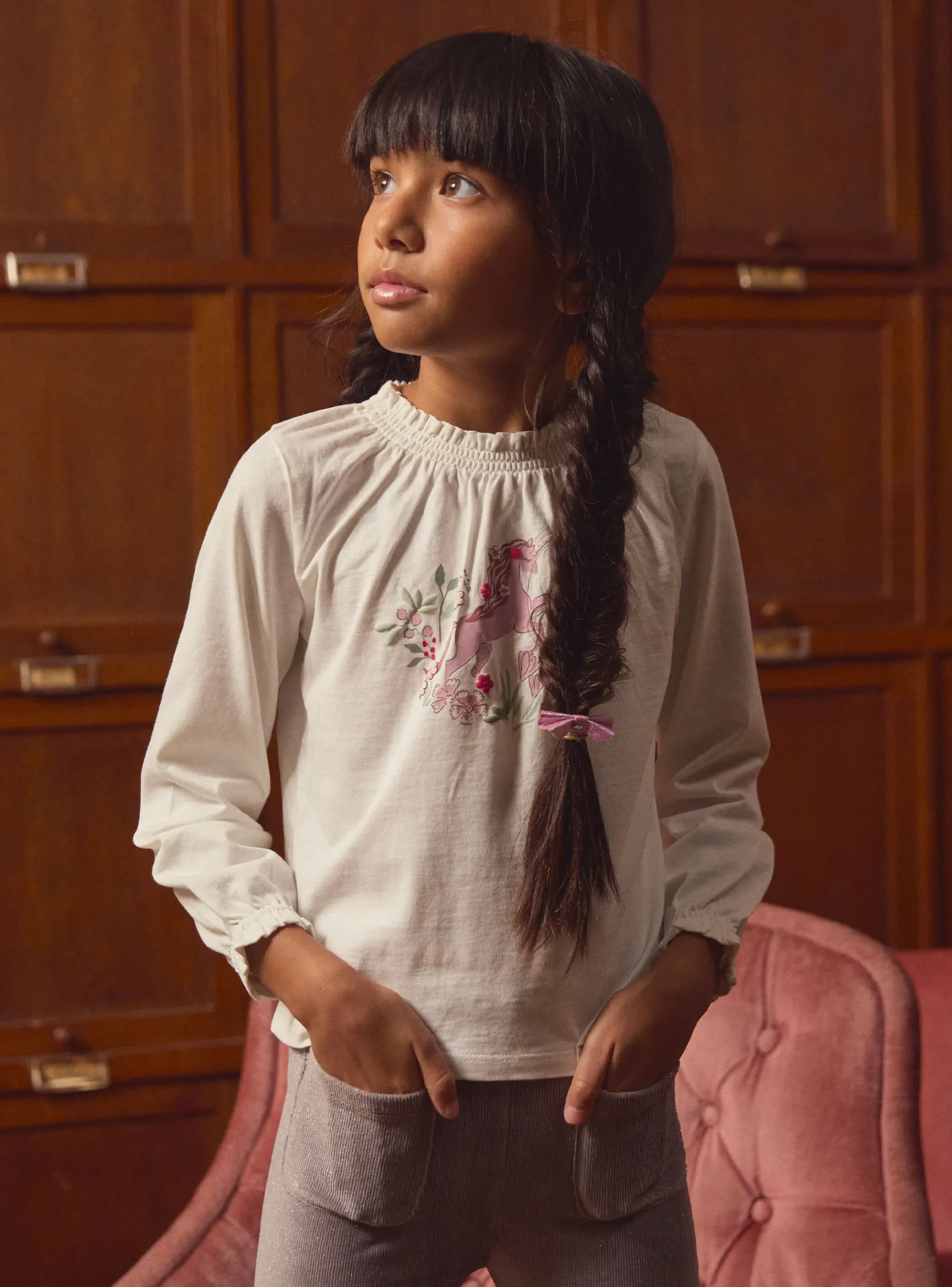 Sergent Major Blouse & T-shirt-T-shirt licorne et fleurs