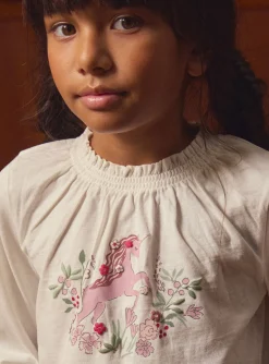 Sergent Major Blouse & T-shirt-T-shirt licorne et fleurs