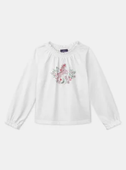 Sergent Major Blouse & T-shirt-T-shirt licorne et fleurs