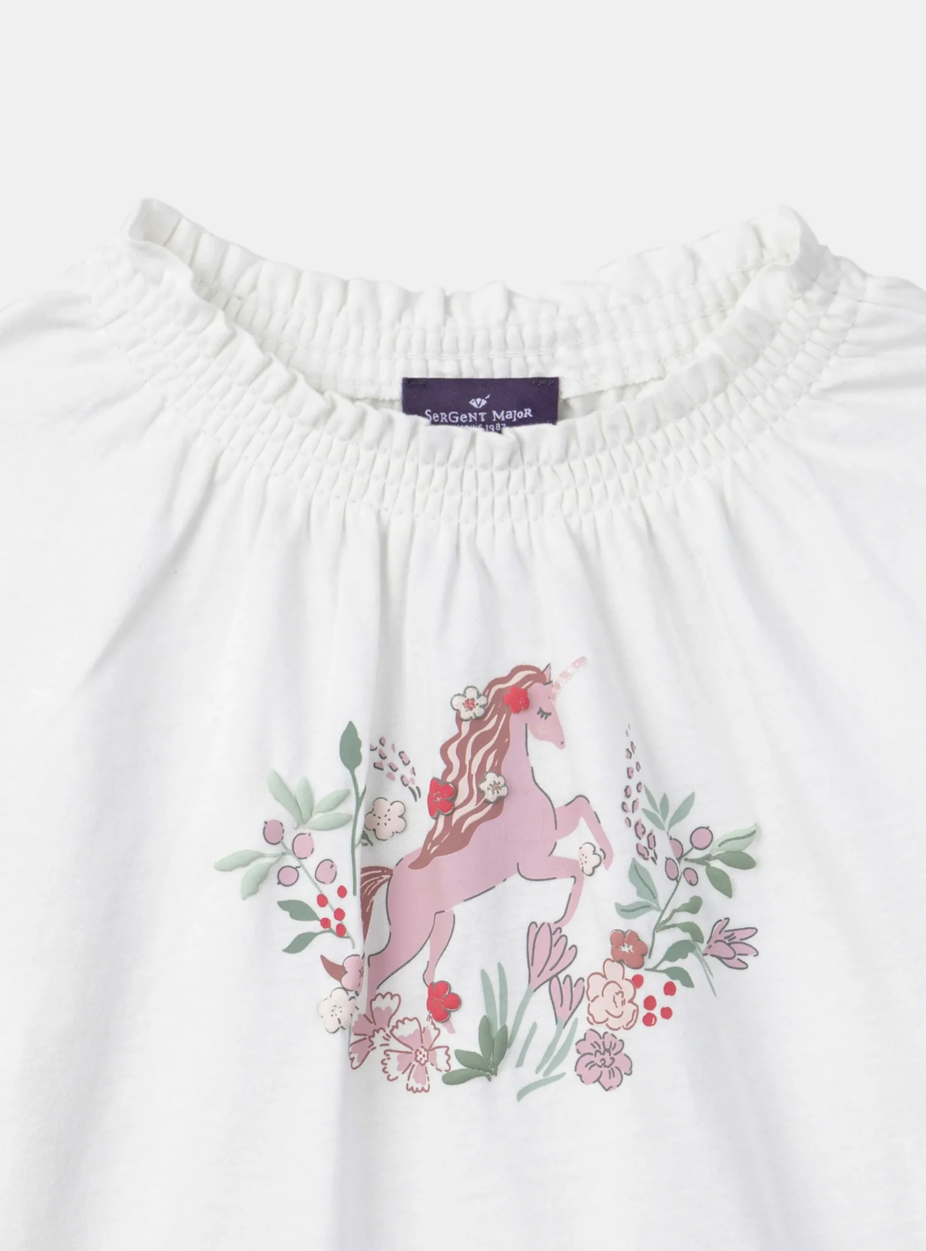 Sergent Major Blouse & T-shirt-T-shirt licorne et fleurs