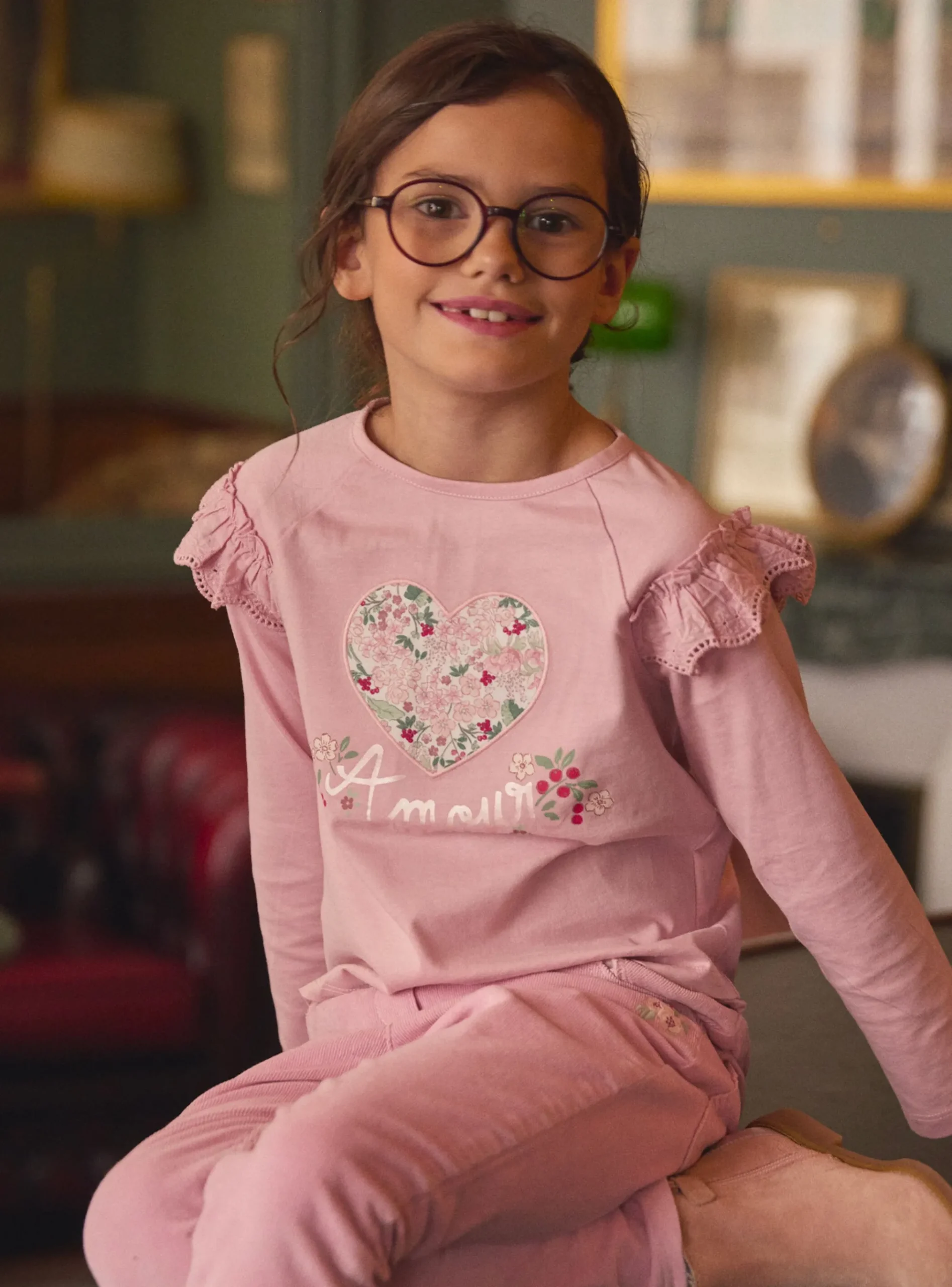 Sergent Major Blouse & T-shirt-T-shirt rose amour
