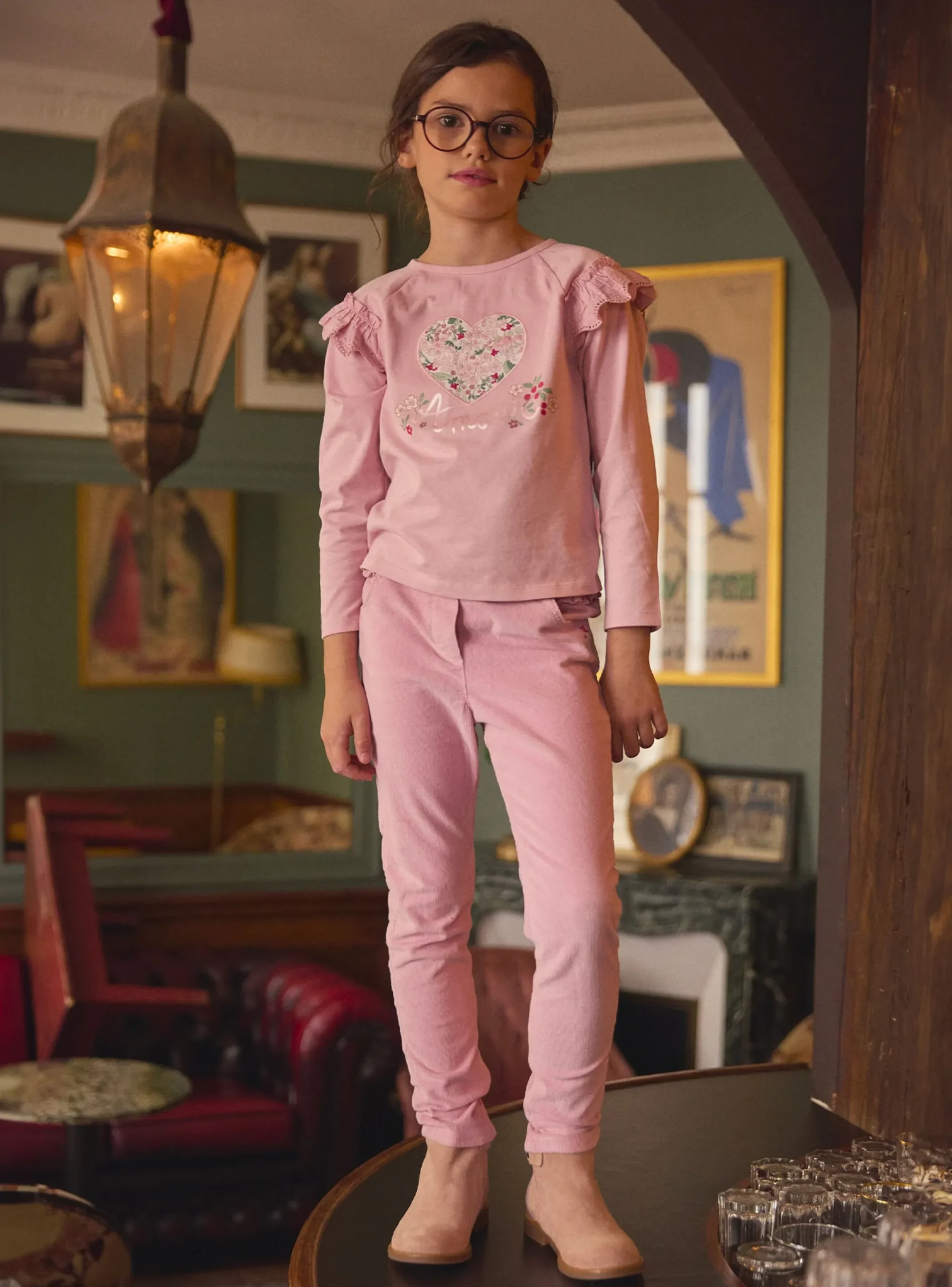 Sergent Major Blouse & T-shirt-T-shirt rose amour