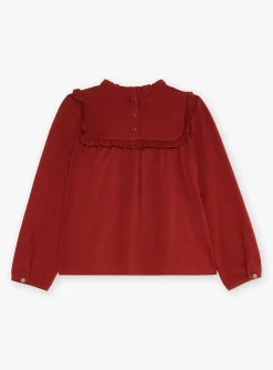 Sergent Major Blouse & T-shirt-T-shirt rouge &agrave; manches longues