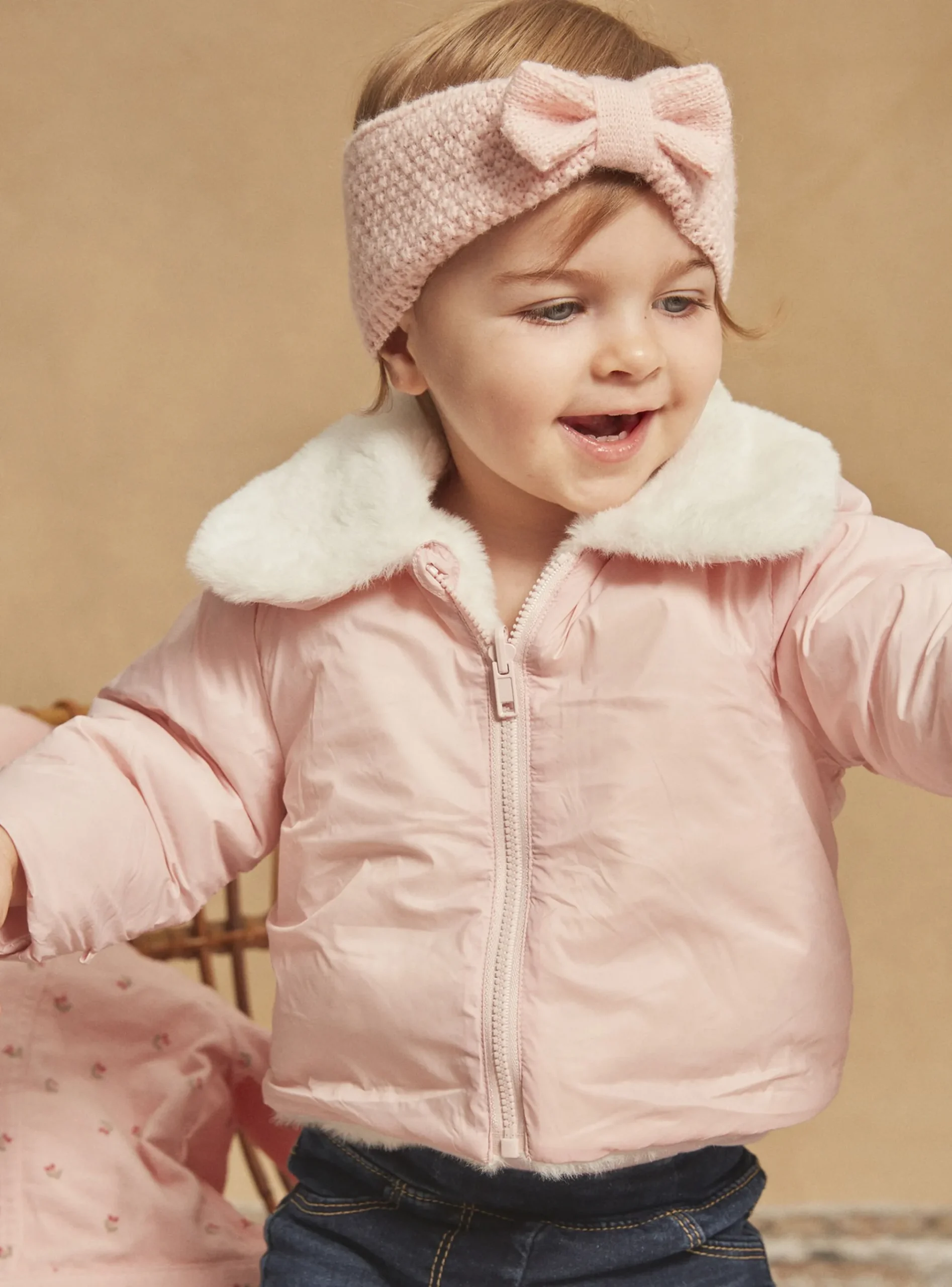 Sergent Major Manteau, Parka & Veste-Veste 2 en 1 rose vintage en velours c&ocirc;tel&eacute;