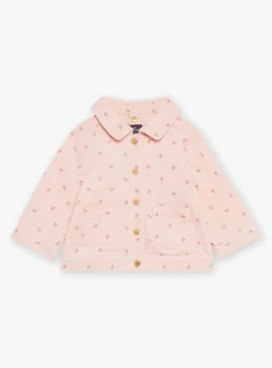 Sergent Major Manteau, Parka & Veste-Veste 2 en 1 rose vintage en velours c&ocirc;tel&eacute;